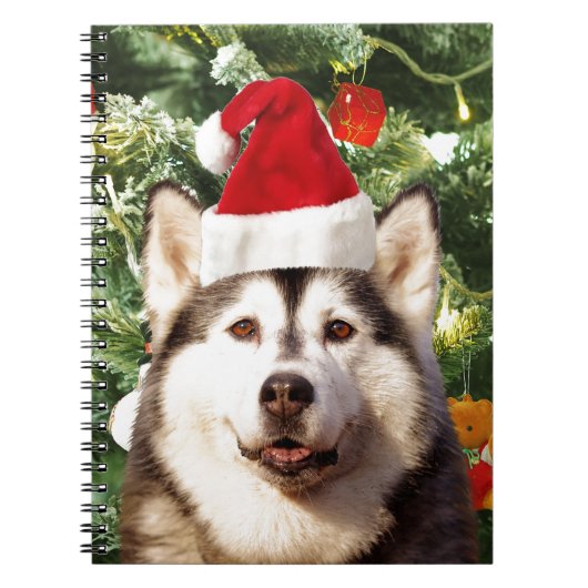 Carnet Sibérie Husky Arbre de Noël Ornements Snowman (Devant)