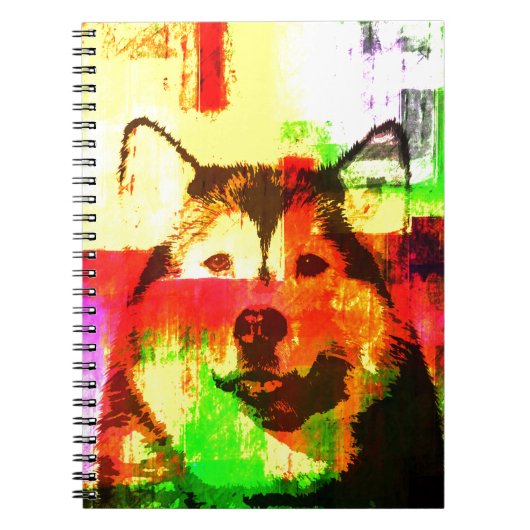 Carnet Sibérie Husky Chig Art (Devant)