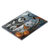 Carnet Sibérie Husky Halloween Éffrayant (Côté gauche)