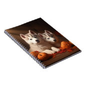Carnet Sibérie Husky Puppy Citrouille d'automne (Côté Droit)