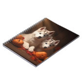 Carnet Sibérie Husky Puppy Citrouille d'automne (Côté gauche)