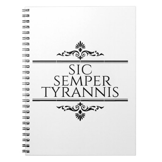 Carnet Sic Semper Tyrannis (Devant)