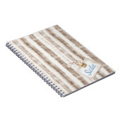 Carnet Sicile Crème Brun Rustique Rayures (Côté Droit)