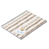 Carnet Sicile Crème Brun Rustique Rayures (Côté gauche)