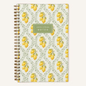 Carnet Sicilian Lemon + Sage Trellis Personalized (Recto)