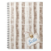 Carnet Sicily Cream Rustic Brown Stripes (Devant)