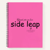 Carnet Side Leap Hot Rose et Noir (Devant)