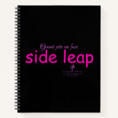 Carnet Side Leap noir et rose (Devant)