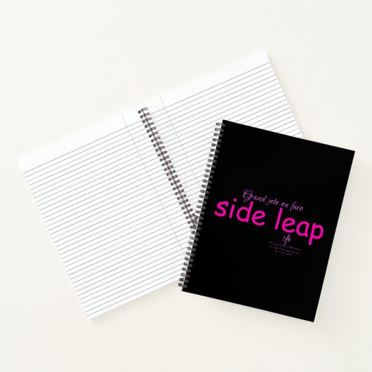 Carnet Side Leap noir et rose (Intérieur)