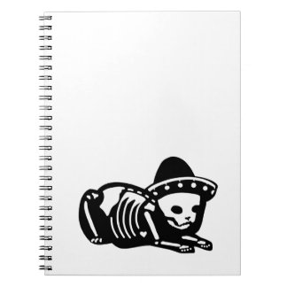 Carnet Sièste squelettique de chat