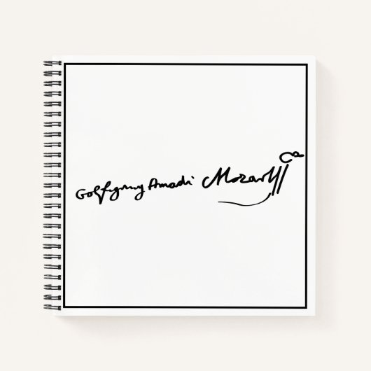 Carnet Signature de Wolfgang Amadeus Mozart (Devant)