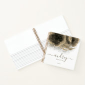 Carnet Signature Florale Dorée de luxe Monogramme (Intérieur)