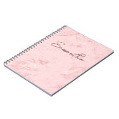 Carnet Signature Marbre Rose Rouge (Côté gauche)