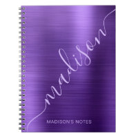 Signature Monogramme métallique violet moderne
