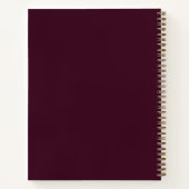 Carnet Signature personnalisée Bourgogne Agate dorée (Dos)