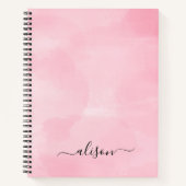 Carnet Signature personnalisée rose (Devant)