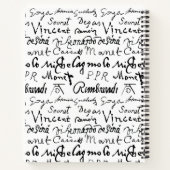 Carnet Signatures d'artistes célèbres Motif (Dos)