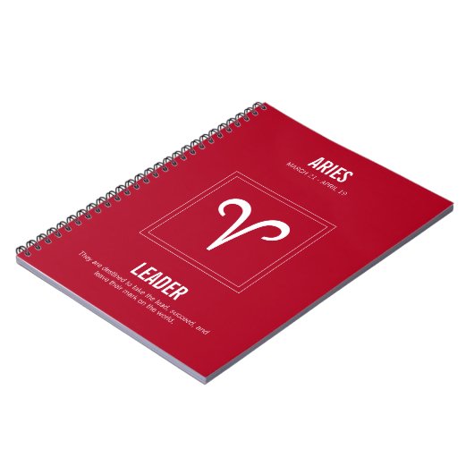 Carnet SIGNE D'Astrologie Aries (Côté gauche)