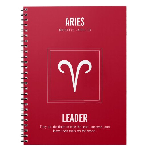 Carnet SIGNE D'Astrologie Aries (Devant)