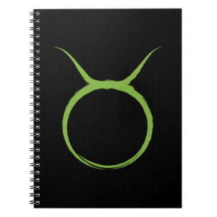Carnet SIGNE D'AZOTE TAURUS Bull Vert Zodiac Avril