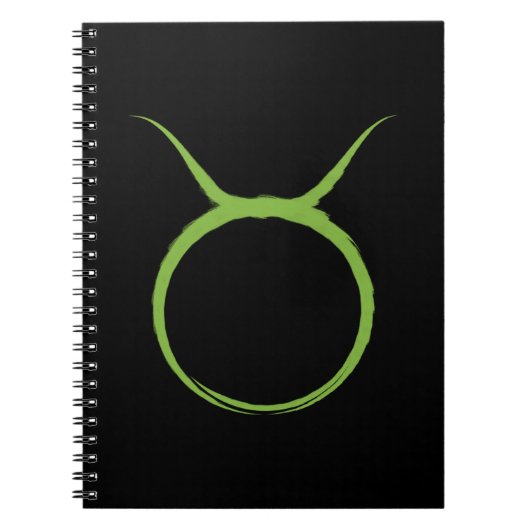 Carnet SIGNE D'AZOTE TAURUS Bull Vert Zodiac Avril (Devant)