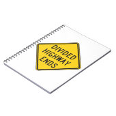 CARNET SIGNE DE FIN DE LA ROUTE DIVISÉE (Côté gauche)