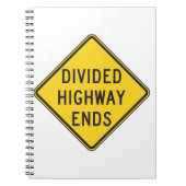 CARNET SIGNE DE FIN DE LA ROUTE DIVISÉE (Devant)