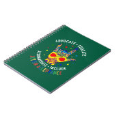 Carnet Signe de la main ILY pour l'acceptation de l'autis (Côté gauche)