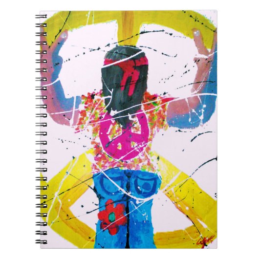 Carnet Signe de paix hippie groovy (Devant)