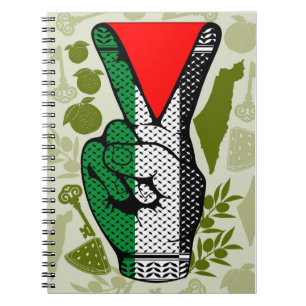 Carnet Signe de victoire à la main Résistance Symbole du