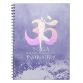 Carnet Signe de Yoga Pose Om de l'instructeur de méditati (Devant)