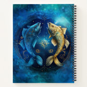 Carnet Signe de zodiaque Pisces Design d'aquarelle (Dos)