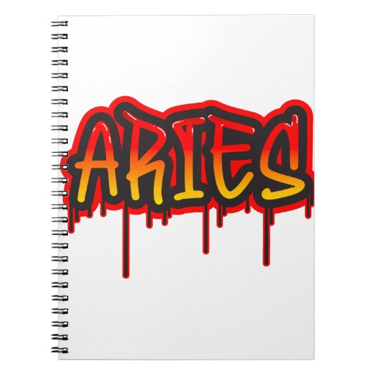Carnet SIGNE D'incendie AIE Mot de séchage Art Spray Pein (Devant)
