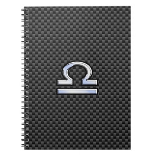 Carnet Signe du zodiaque Balance sur impression en fibre