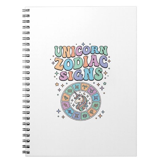 Carnet Signe du zodiaque licorne Kawaii Design vectoriel_ (Devant)