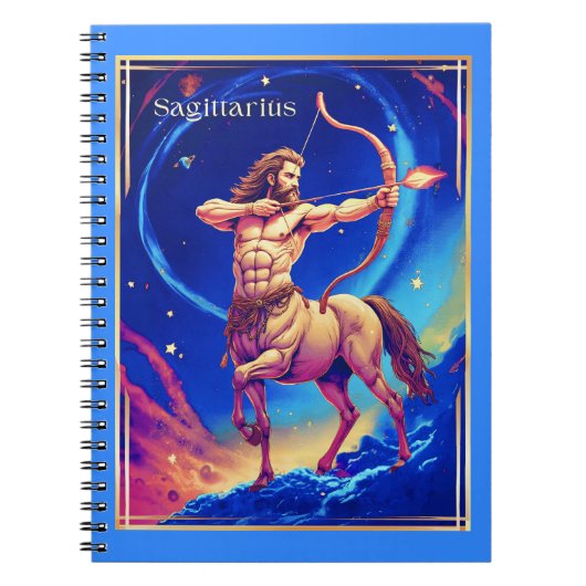 Carnet Signe du zodiaque Sagittaire comme l'Archer Célest (Devant)
