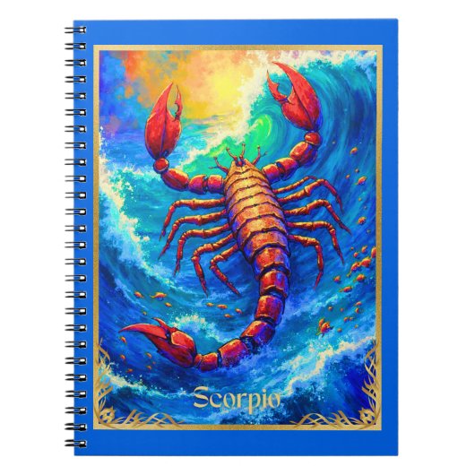 Carnet Signe du zodiaque Scorpion émergeant des eaux prof (Devant)