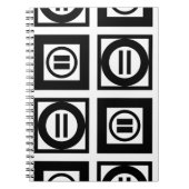 Carnet SIGNE Géométrique Noir et Blanc Motif (Devant)