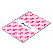 Carnet Signe rose dollar transparent motif (Côté gauche)