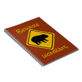 Carnet signe routier australien wombat (Côté Droit)