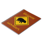 Carnet signe routier australien wombat (Côté gauche)