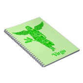 Carnet Signe zodiaque pour la virgo dans les tons verts (Côté Droit)
