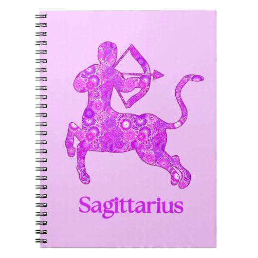 Carnet Signe zodiaque pour Sagittarius dans Amethyst Purp (Devant)