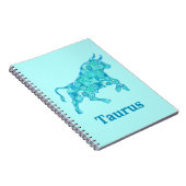 Carnet Signe zodiaque pour Taurus dans les nuances de ble (Côté Droit)