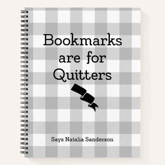 Carnet Signets sont pour Quitters Custom Buffalo Plaid (Devant)