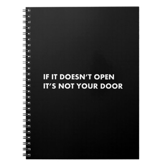 Carnet S'il n'ouvre pas sa porte (Devant)
