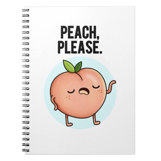 Carnet S'il vous plaît Pêche Blague de Fruit Drôle  (Devant)