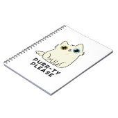 Carnet S'il vous plaît Purr-ty Drôle Kitty Chat Pun  (Côté gauche)
