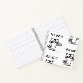 Carnet S'Il Vous Plaît Utiliser - Funny Racoon Sarcastiqu (Intérieur)