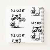 Carnet S'Il Vous Plaît Utiliser - Funny Racoon Sarcastiqu (Dos)